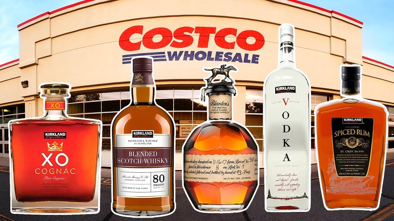 Bottles of liquor from Costco