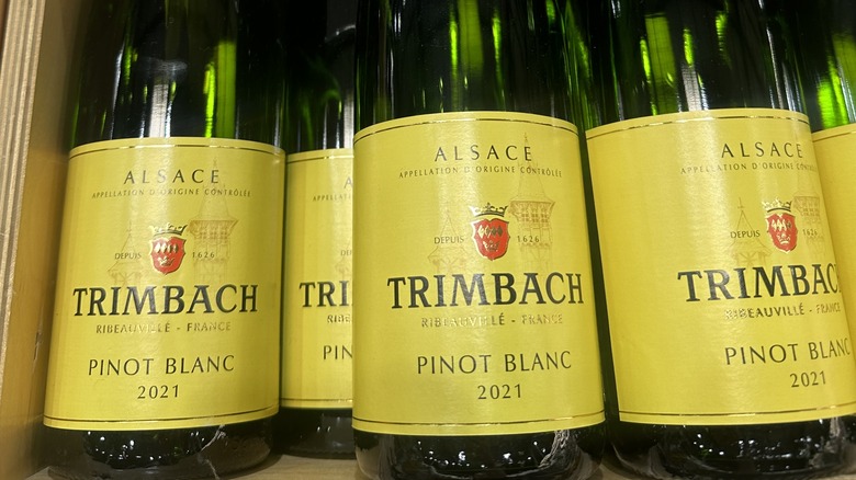 bottles of Trimbach Pinot Blanc