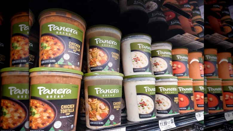 Panera soups at the grocery store