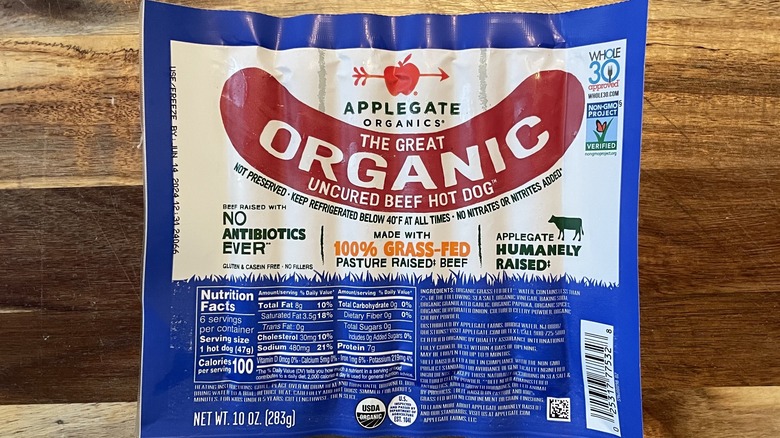 Applegate Organics The Great Organic Hot Dog 