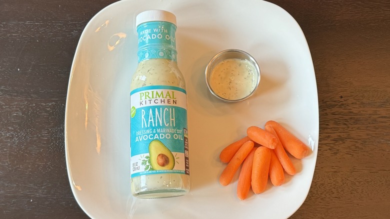 Primal Kitchen Ranch Dressing and carrots