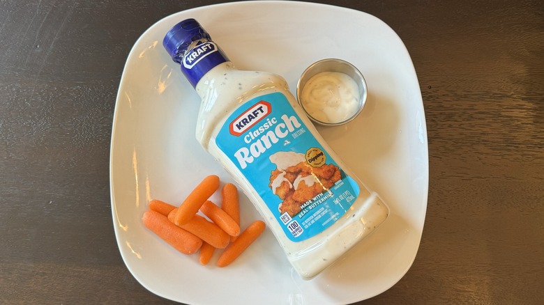 Kraft Ranch dressing and carrots