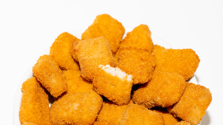 Pile of chicken nuggets