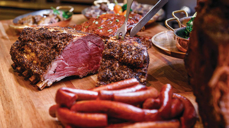 Meat station at Bellagio buffet