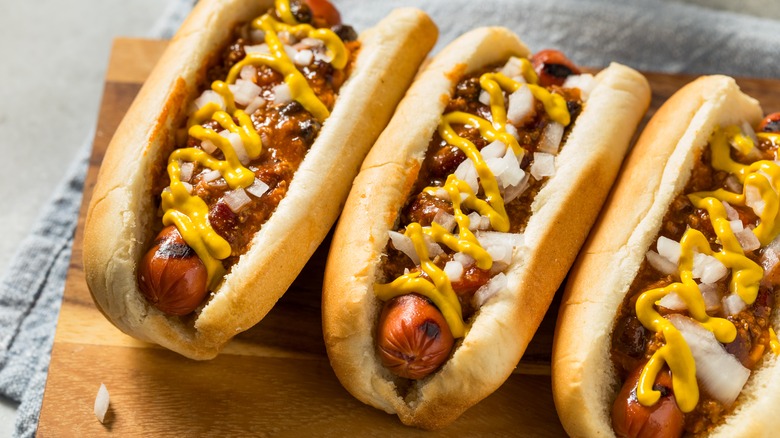 Coney dog with chili