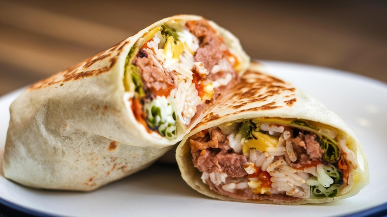 grilled meat burrito