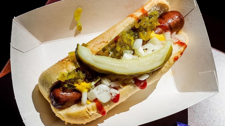 Steve's Chicago style hot dog