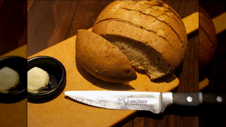 bread and LongHorn Steakhouse knife