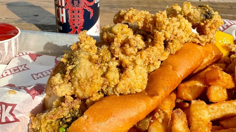 Maine Shack fried oyster sandwich