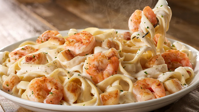 Olive Garden's seafood alfredo