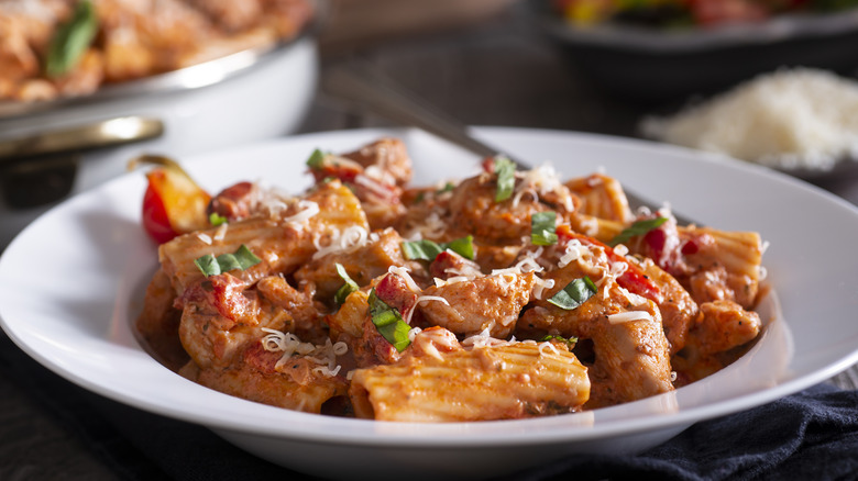 Pasta with vodka sauce