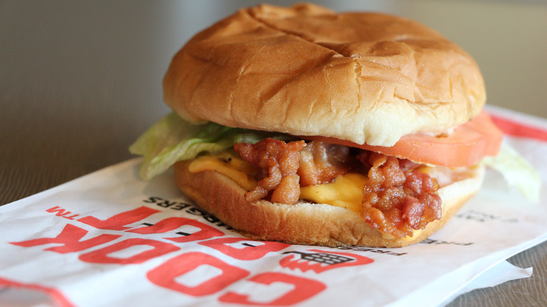 fried chicken sandwich with cheese