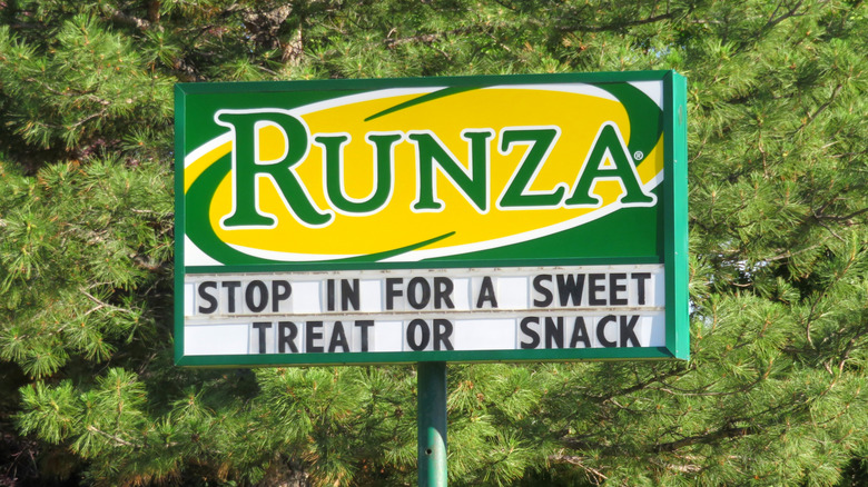 Runza fast food chain sign