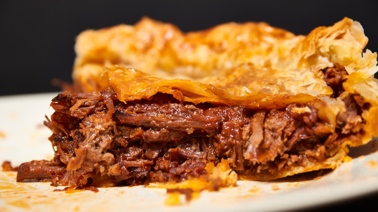 Meat pie made from leftover brisket