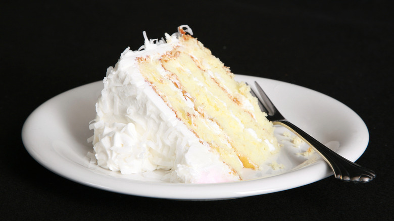 Piece of coconut cake