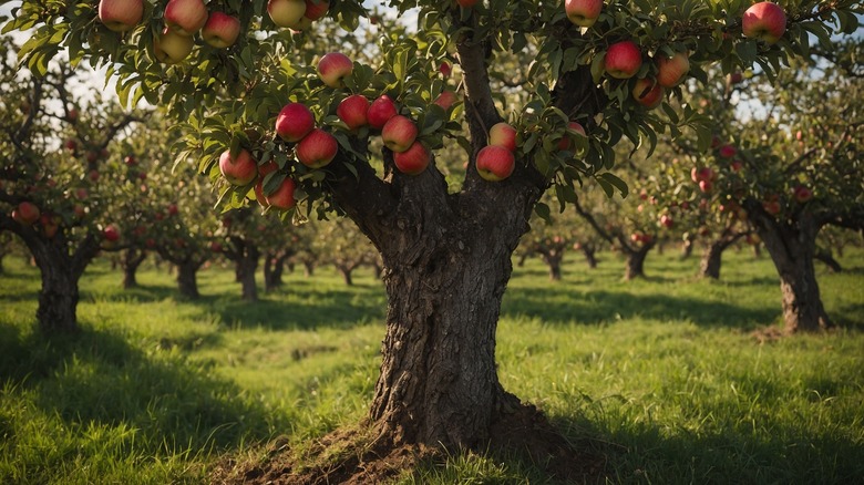 Apple tree with fruit