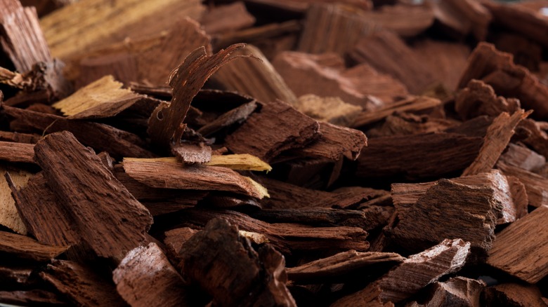 Texture shot of mesquite chips