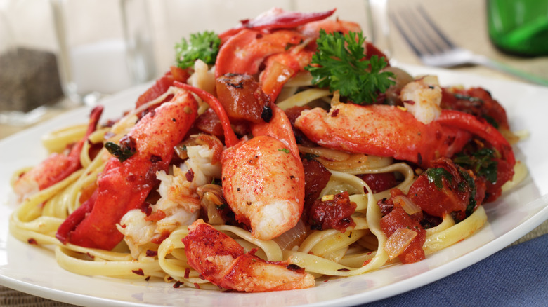 Maine lobster pasta