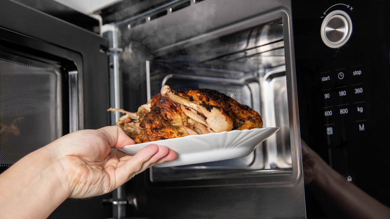 microwave rotisserie chicken