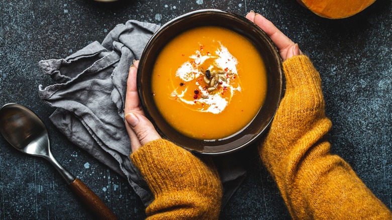 bowl of pumpkin soup