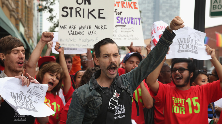 Whole Foods employees on strike