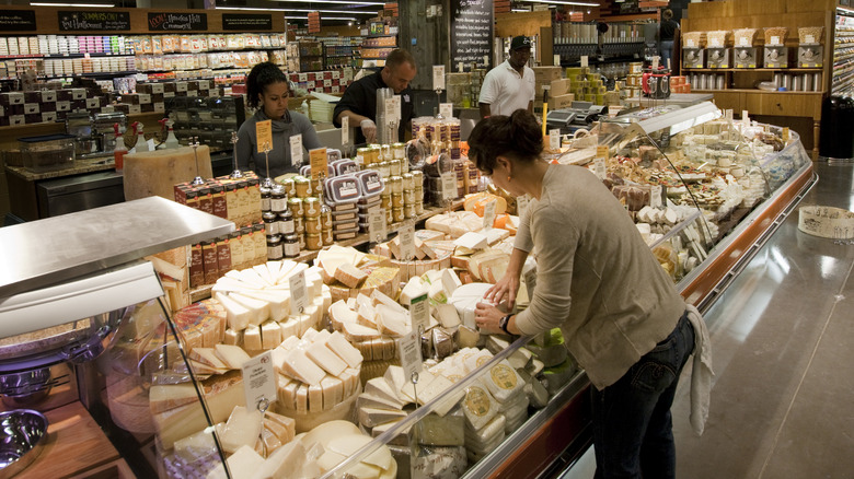 Whole Foods cheese display