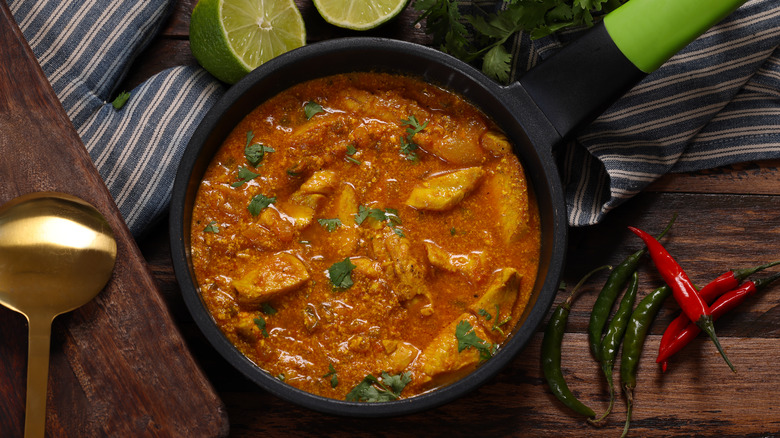 chicken curry in pot
