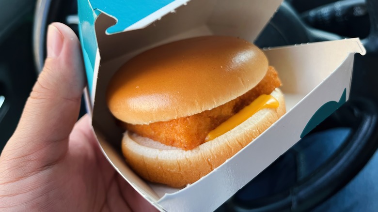 Person holding Filet-O-Fish