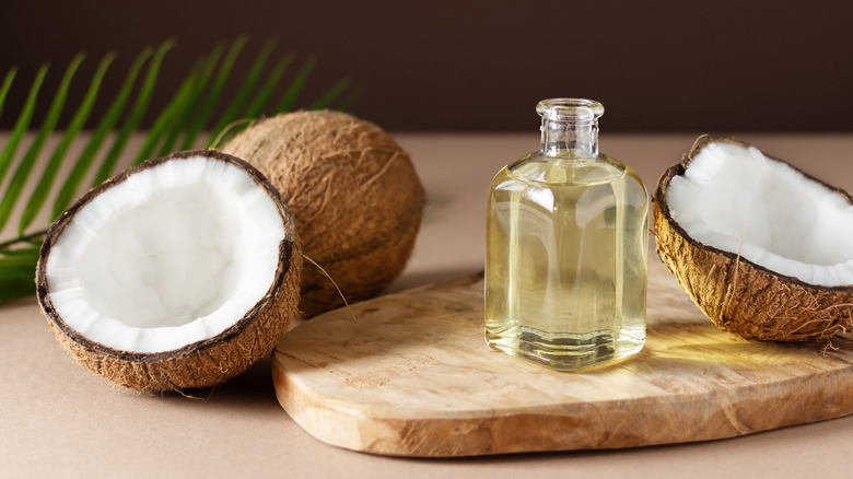 Coconut oil and coconut husks