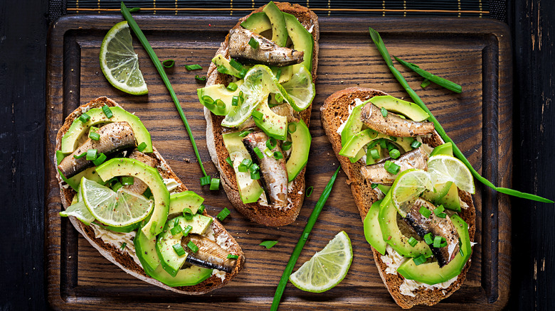 avocado toast with fish