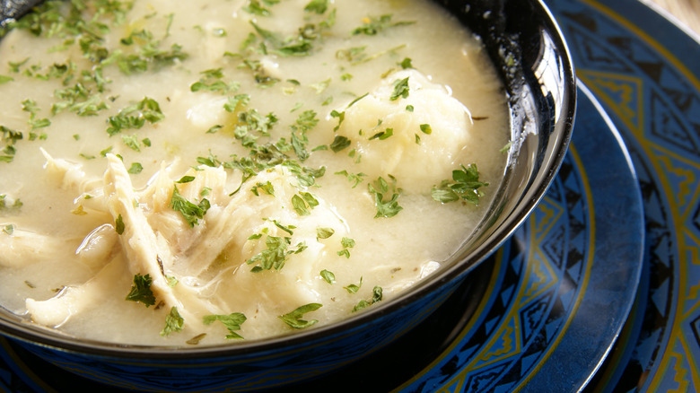 Homemade chicken and dumplings