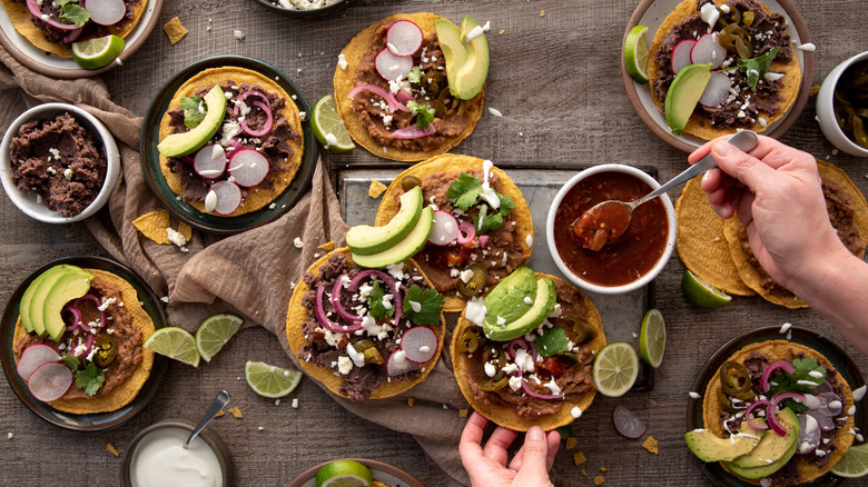 Tacos on a table