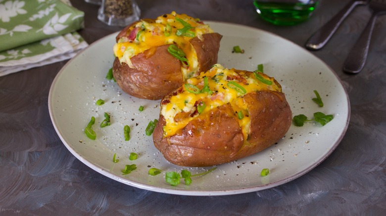 loaded baked potatoes