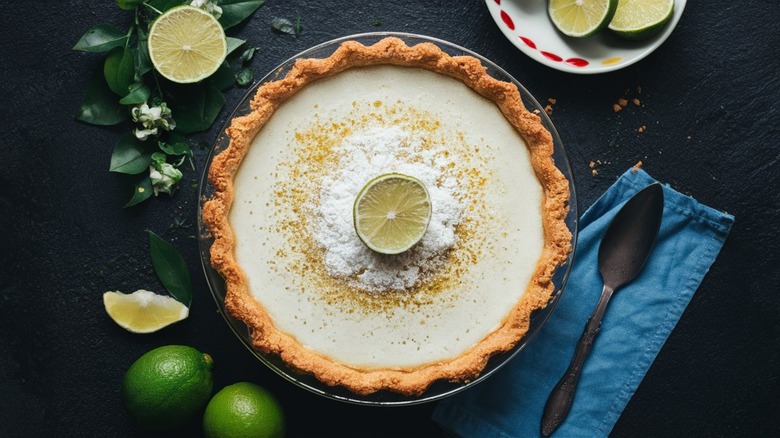 Pie with graham cracker crust