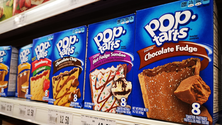 Boxes of Pop-Tarts on a store shelf