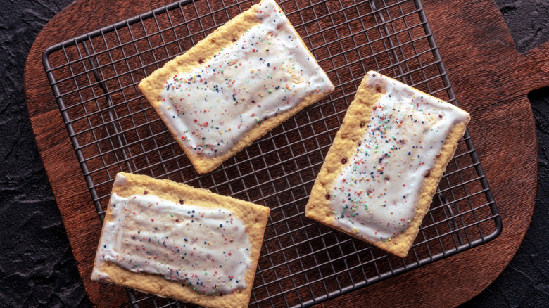 Pop-Tarts on a baking rack