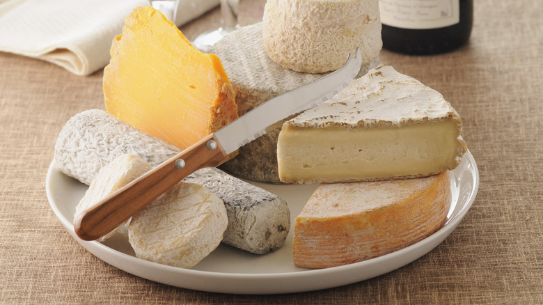 various cheeses 