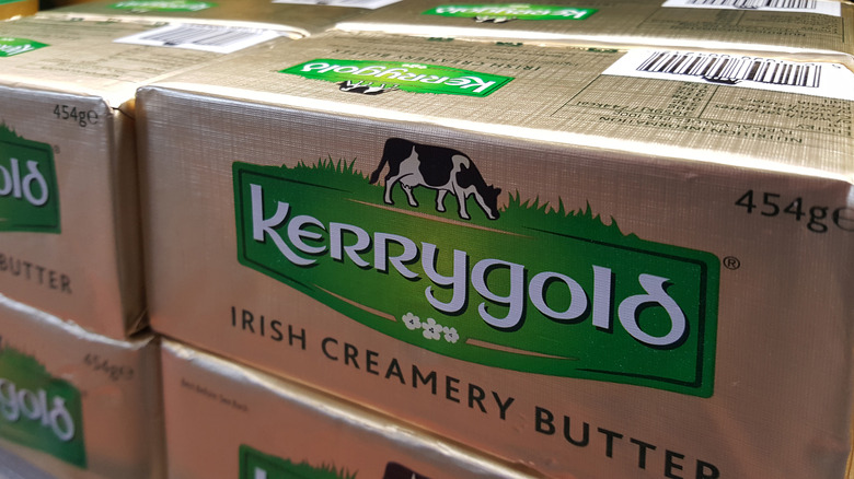 Stacks of Kerrygold butter