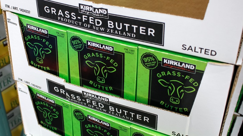 Crates of Kirkland Grass-Fed Butter