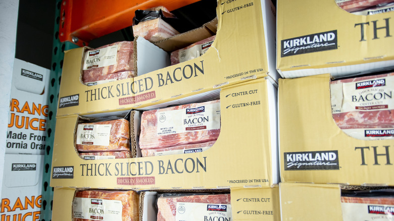 Packages of Costco's Kirkland Bacon