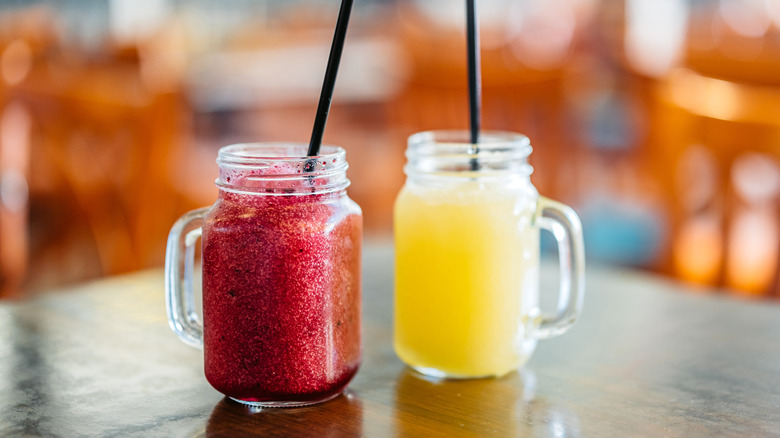 Slushies in mason jars