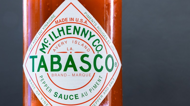 Bottle of Tabasco sauce 