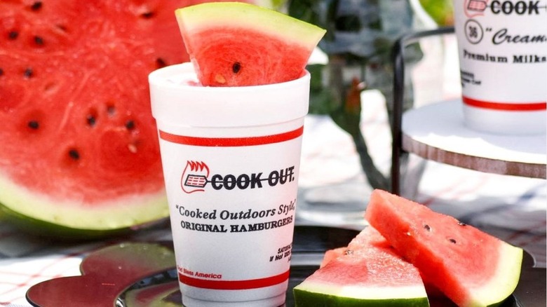 Cook Out watermelon milkshake