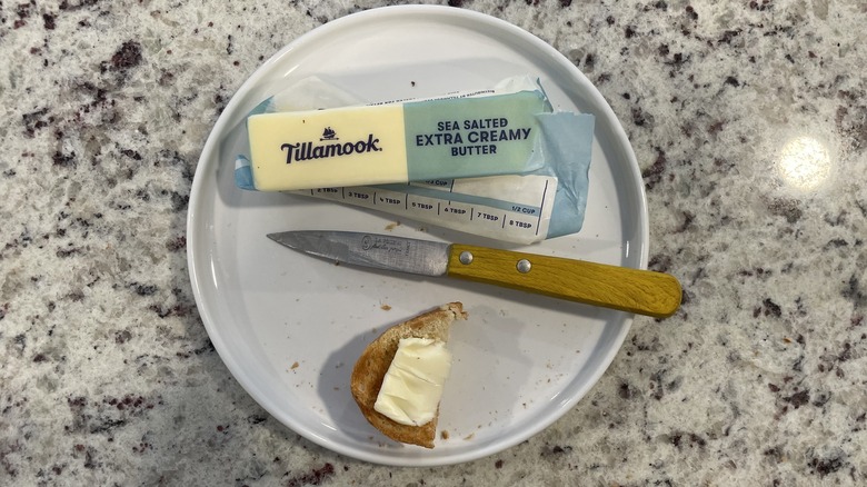 Tillamook butter and bread