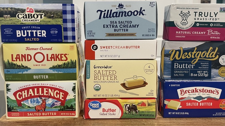 Assortment of butter