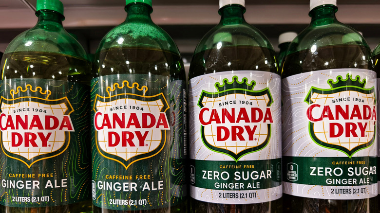 Bottles of Canada Dry ginger ale