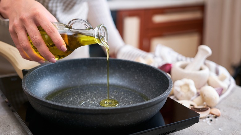 Cooking with olive oil