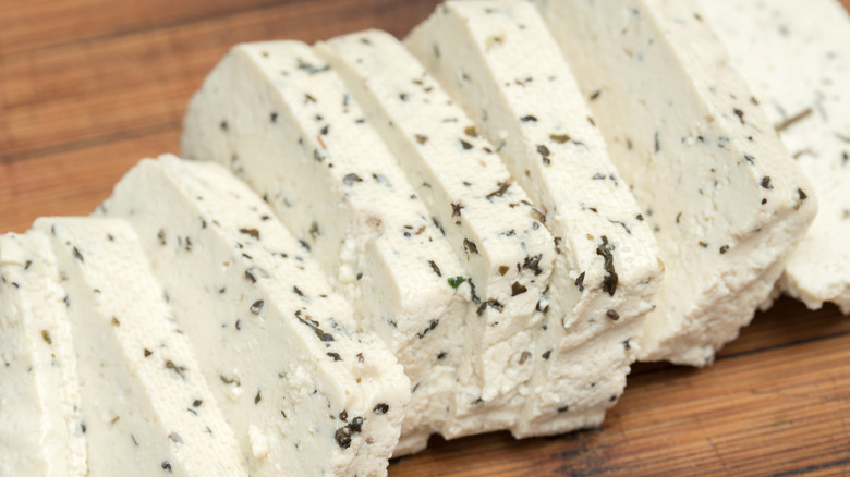 Tofu and herb vegan cheese