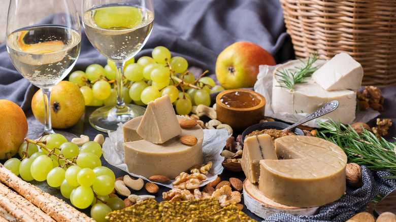 Non-dairy assortment of cheeses