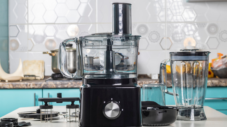 food processor and blender on counter